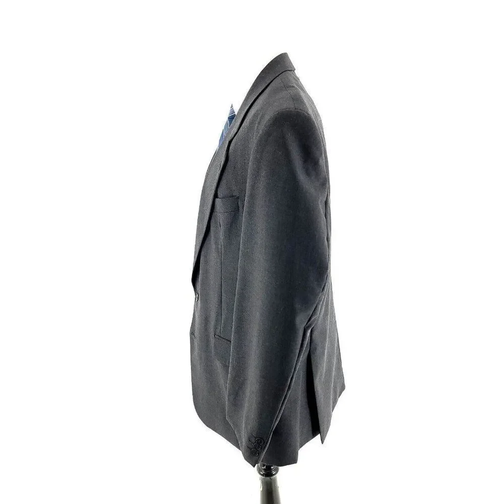 DAMAGED Alexandre London Of England Savile Row Wool 2 Button Blazer‎ 44L Gray